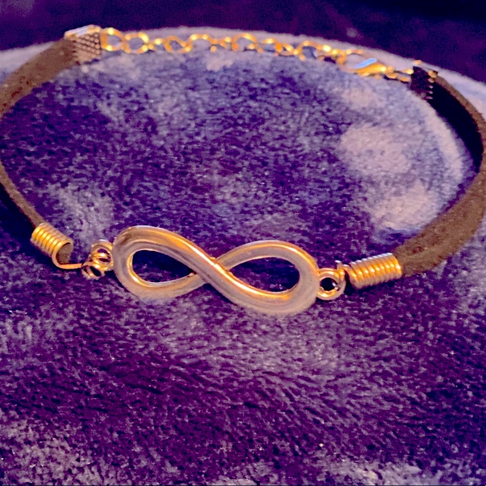 ❤️Valentines Day Infinity Bracelet-Blackw/Silver❣️